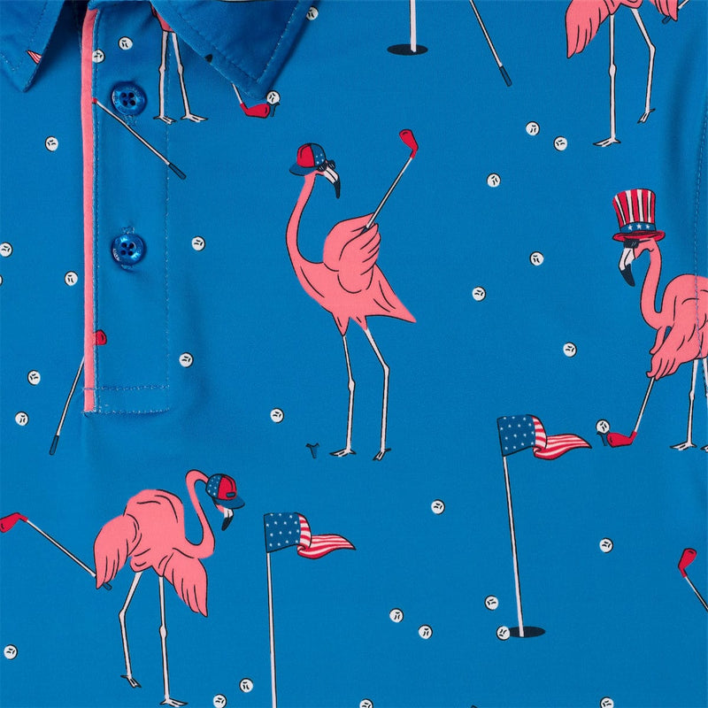 RSVLTS FORE-mingos All-Day Polo in Blue — detail 3