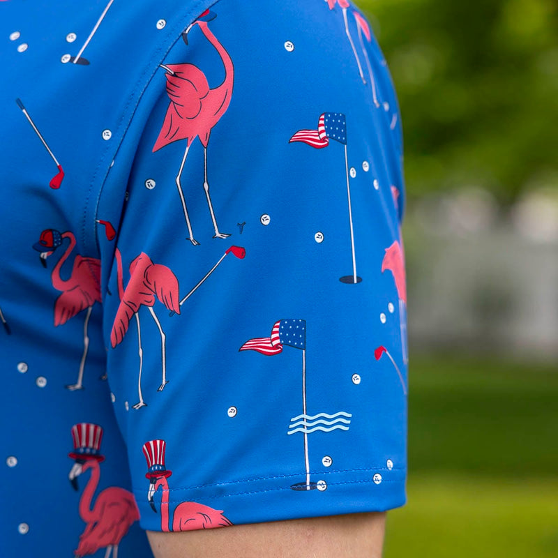 RSVLTS FORE-mingos All-Day Polo in Blue — detail 5