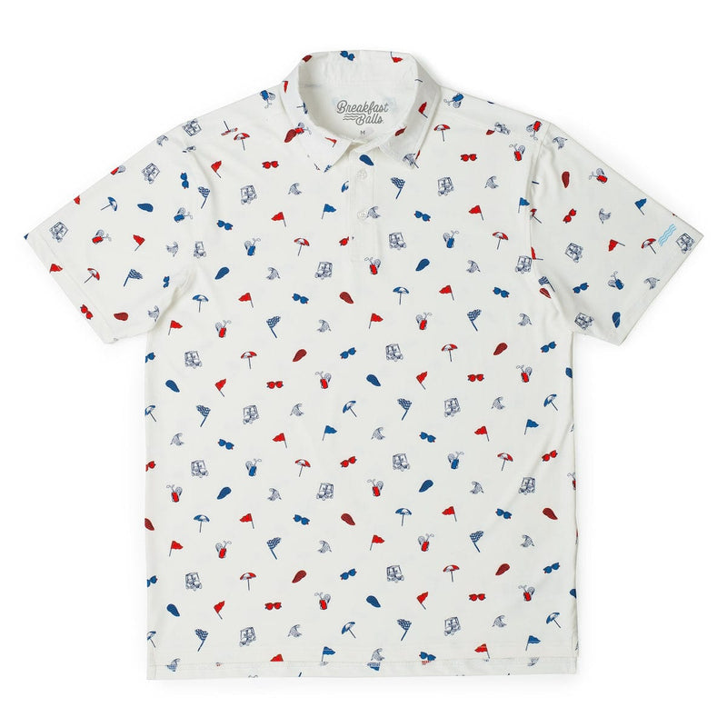 RSVLTS Let Freedom Swing All-Day Polo in Blue — detail 3