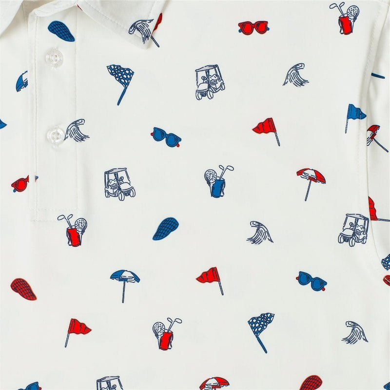 RSVLTS Let Freedom Swing All-Day Polo in Blue — detail 4