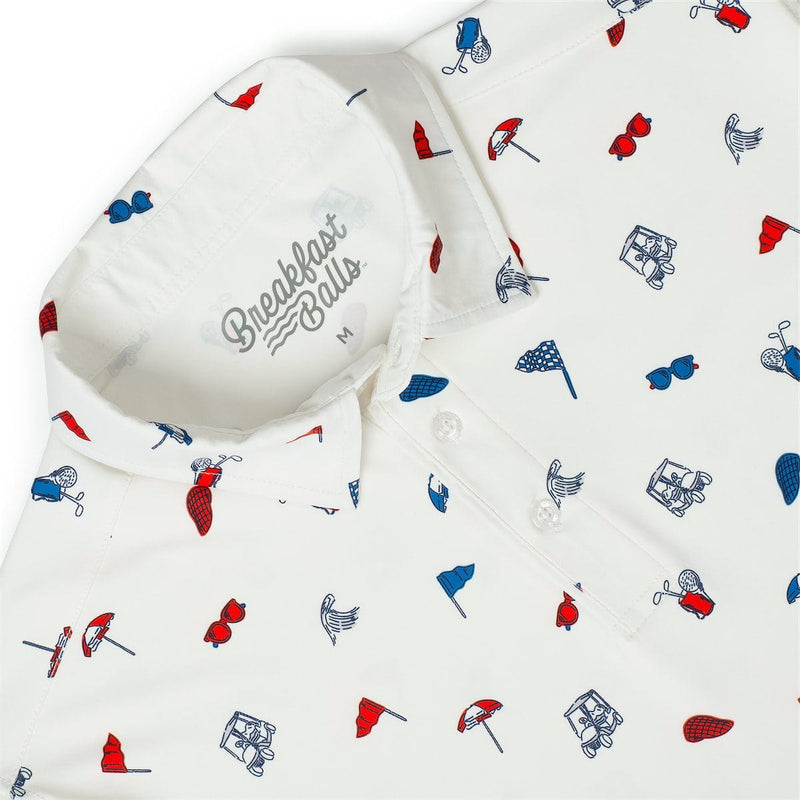 RSVLTS Let Freedom Swing All-Day Polo in Blue — detail 5