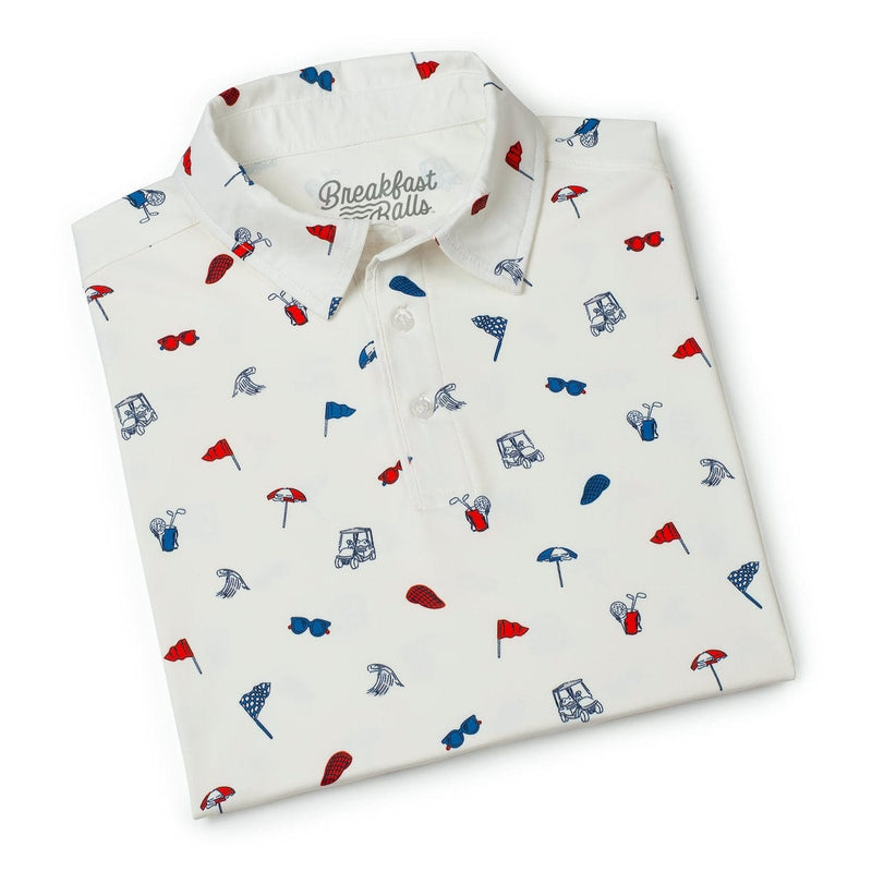 RSVLTS Let Freedom Swing All-Day Polo in Blue — detail 7
