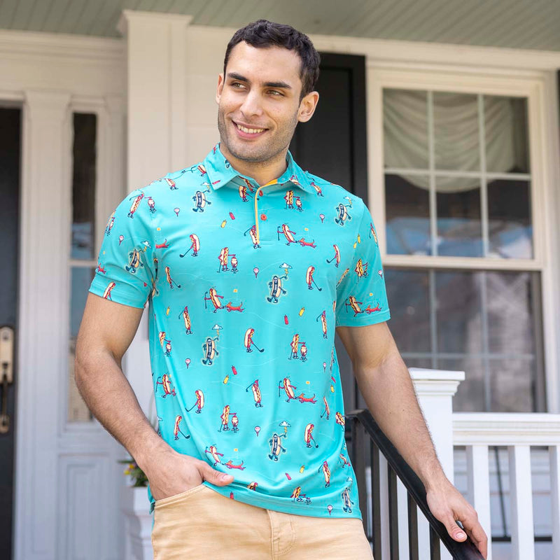 RSVLTS Sun's Out Buns Out All-Day Polo in Green — detail 2