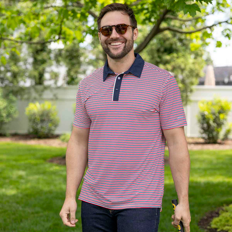 RSVLTS Gimme Liberty All-Day Polo in Red — detail 2