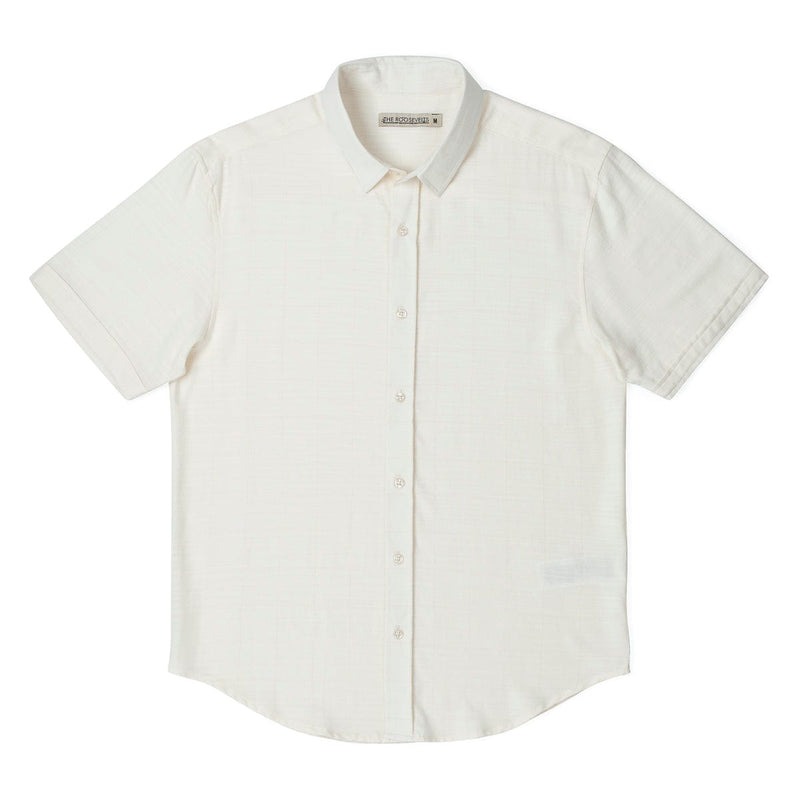 RSVLTS White Sand Bamboo Short Sleeve Shirt in White — detail 4