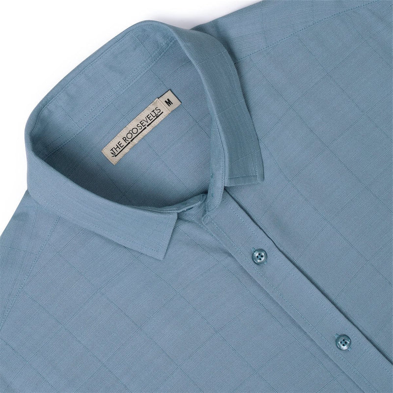 RSVLTS Ocean Mist Bamboo Short Sleeve Shirt in Blue — detail 6