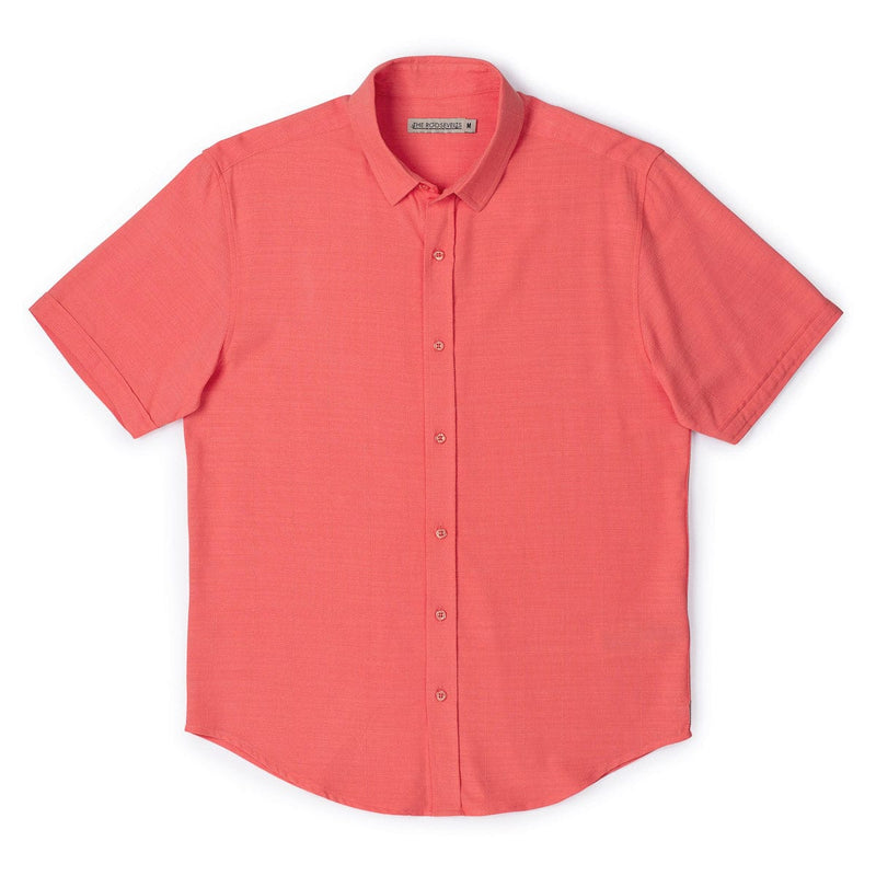 RSVLTS Georgia Peach Bamboo Short Sleeve Shirt in Orange — detail 3