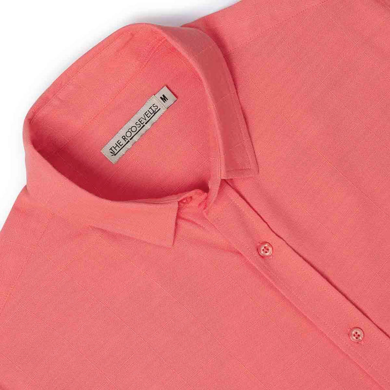 RSVLTS Georgia Peach Bamboo Short Sleeve Shirt in Orange — detail 7
