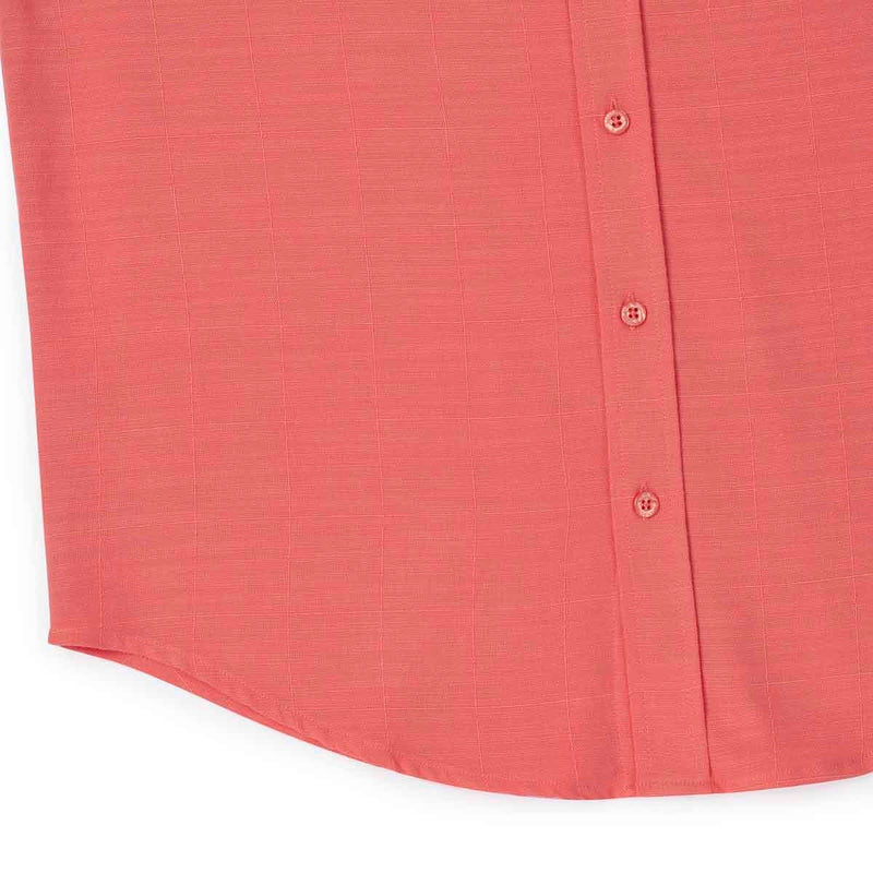 RSVLTS Georgia Peach Bamboo Short Sleeve Shirt in Orange — detail 8