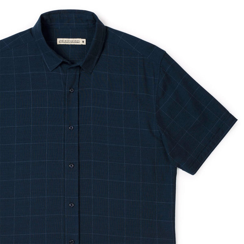 RSVLTS Night Sky Bamboo Short Sleeve Shirt in Blue — detail 4