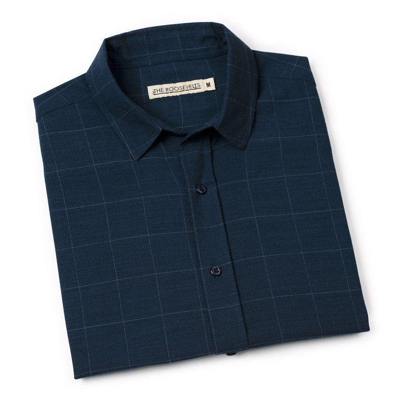 RSVLTS Night Sky Bamboo Short Sleeve Shirt in Blue — detail 8