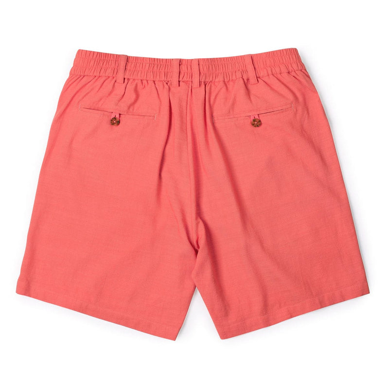 RSVLTS Georgia Peach Bamboo Resort Shorts in Orange — detail 7