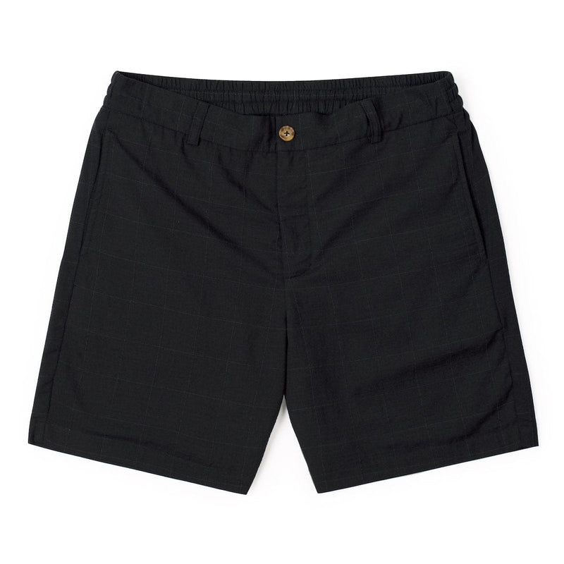 RSVLTS Obsidian Black Bamboo Resort Shorts in Black — detail 2