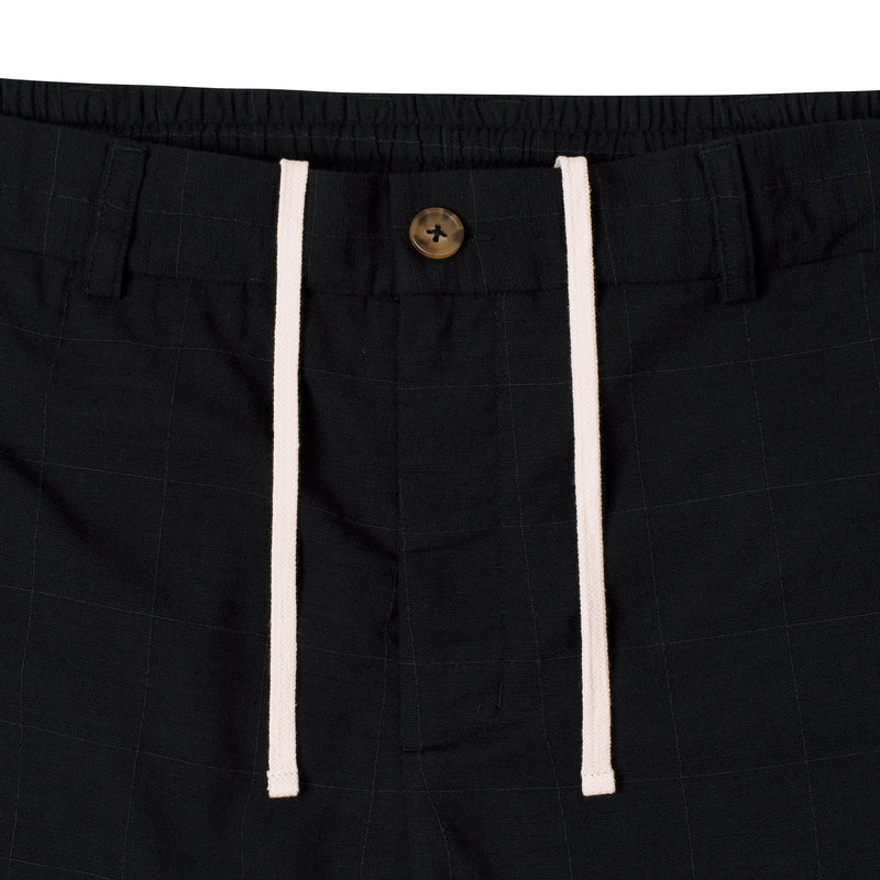 RSVLTS Obsidian Black Bamboo Resort Shorts in Black — detail 3