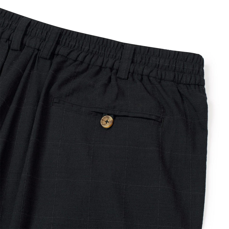 RSVLTS Obsidian Black Bamboo Resort Shorts in Black — detail 4
