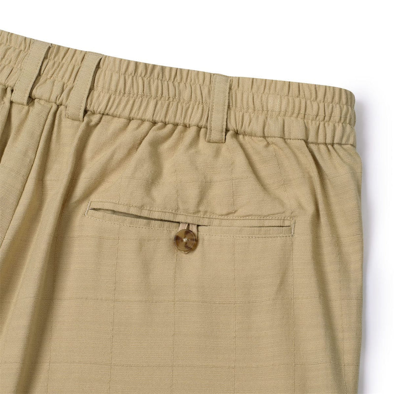 RSVLTS Khaki Bamboo Resort Shorts in Brown — detail 4