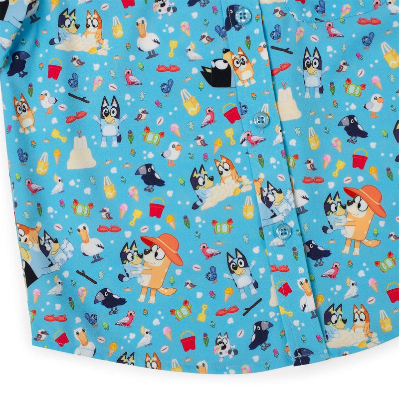 RSVLTS Beach Day Preschool KUNUFLEX Short Sleeve Shirt in Blue — detail 4