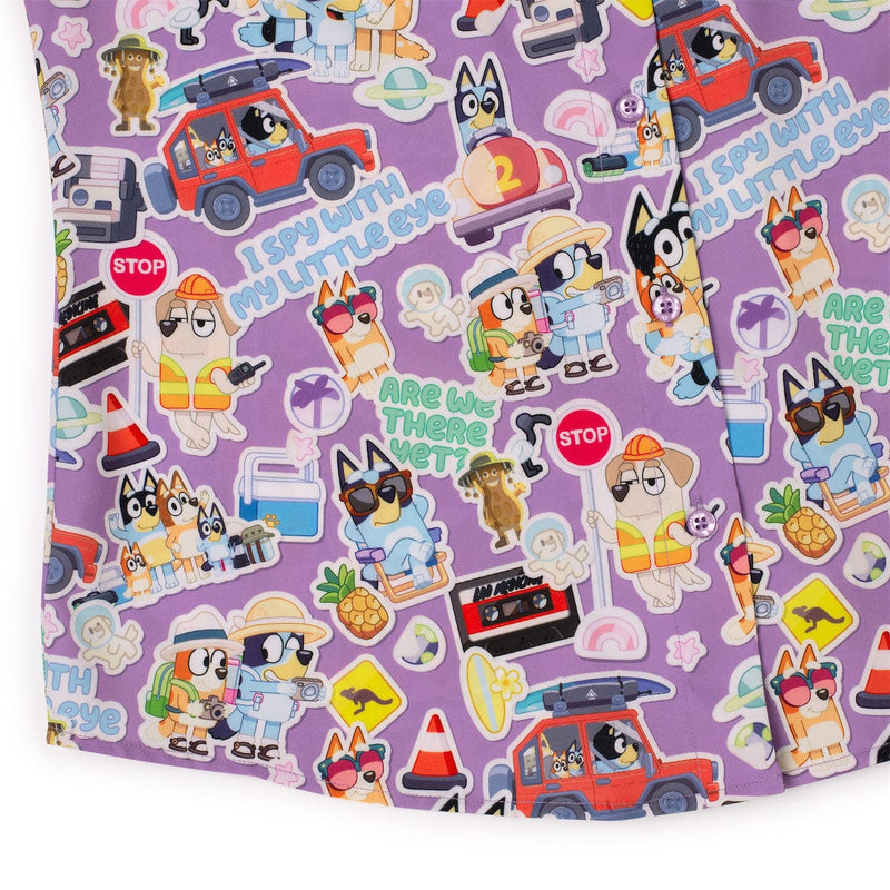RSVLTS Let's Motor Women's KUNUFLEX Short Sleeve Shirt in Purple — detail 6