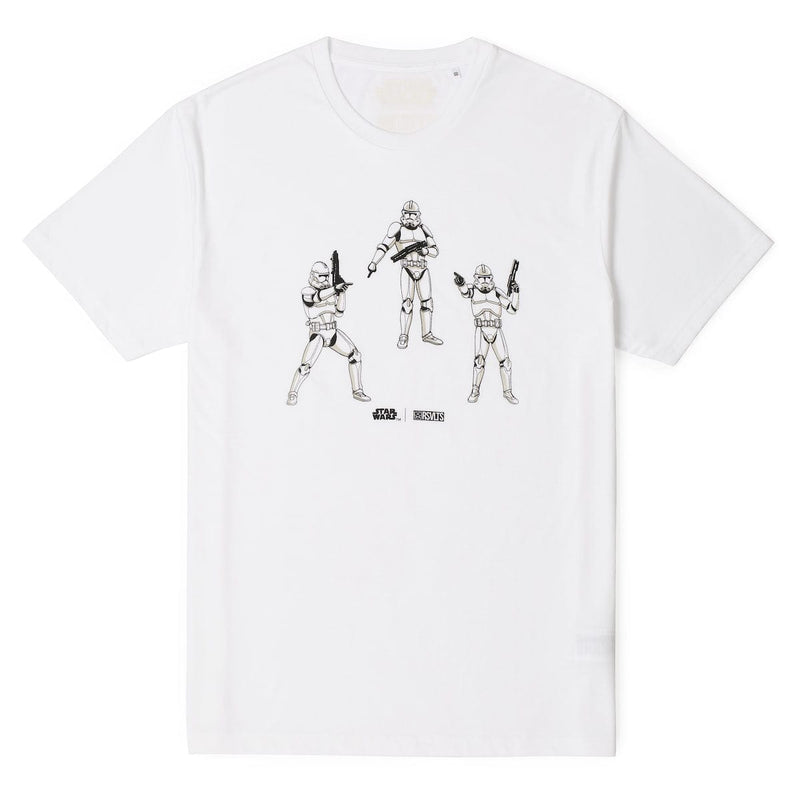 RSVLTS Clone Meme Crewneck Tee in White — detail 2