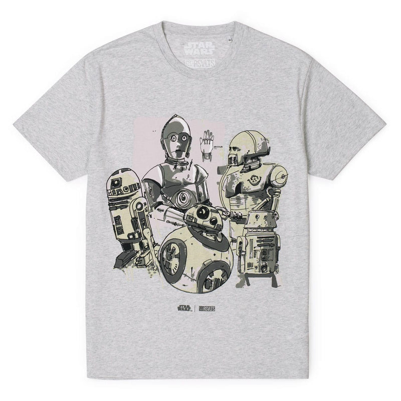 RSVLTS Droid Drawings Crewneck Tee in Gray — detail 2