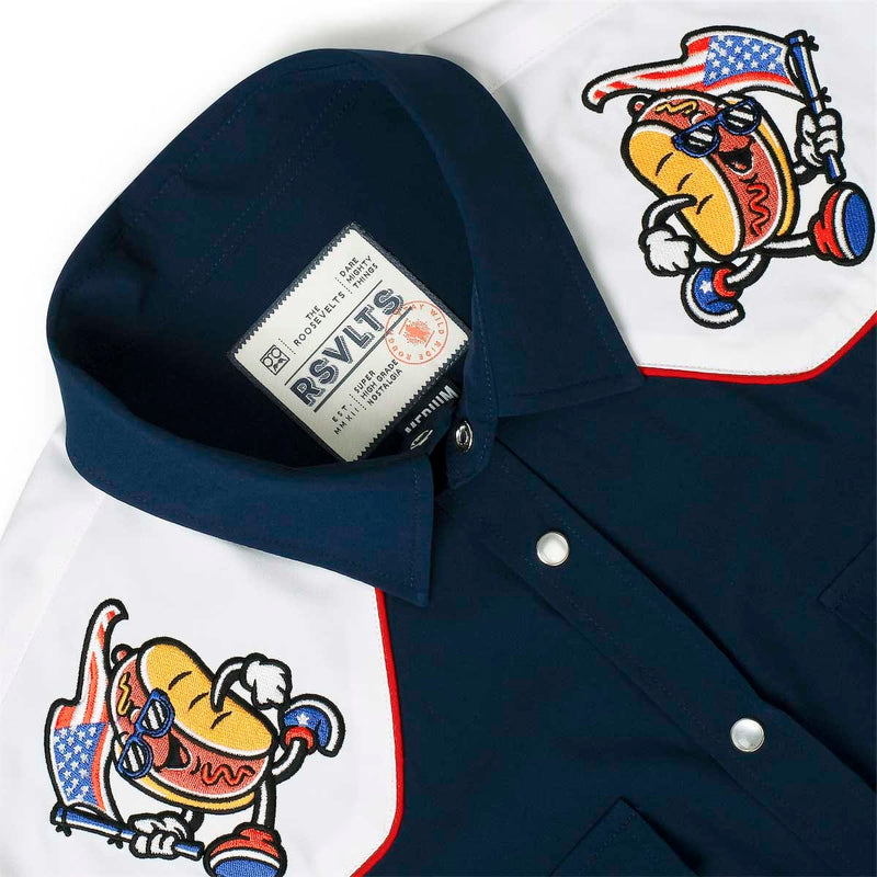 RSVLTS Frankee Doodle Dandy Roper Short Sleeve Shirt in Black — detail 5