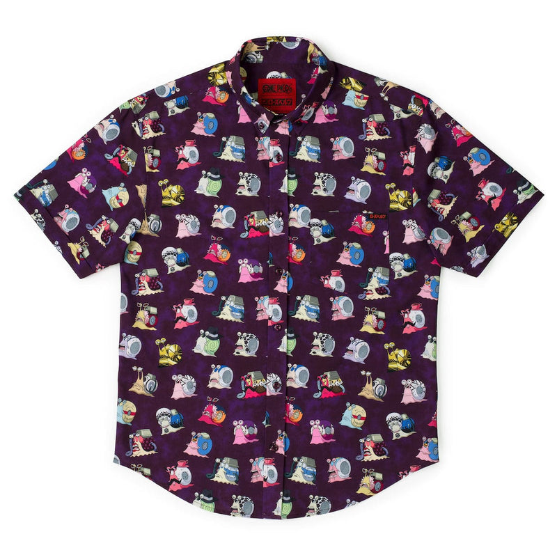 RSVLTS Puru-Puru-Puru KUNUFLEX Short Sleeve Shirt in Purple — detail 3