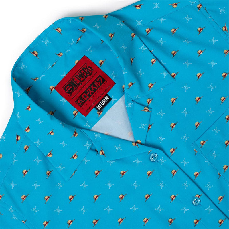 RSVLTS Lil Straw Hats Women's KUNUFLEX Short Sleeve Shirt in Blue — detail 6