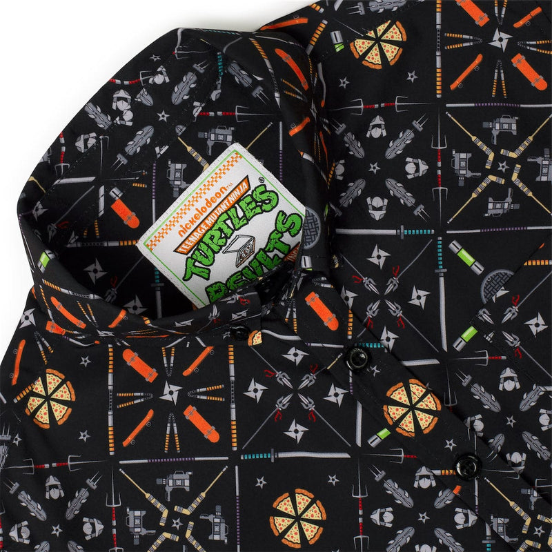 RSVLTS Splinter's Couch Youth KUNUFLEX Short Sleeve Shirt in Black — detail 2