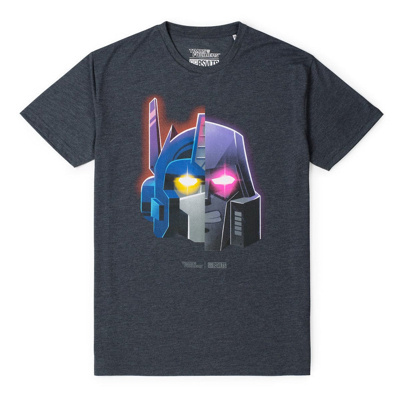 RSVLTS Optimus vs. Megatron Crewneck Tee in Black — front view