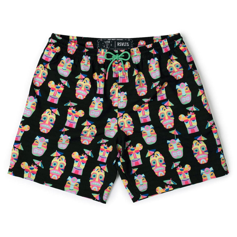 RSVLTS Tipsy Tiki Hybrid Shorts in Black — detail 2
