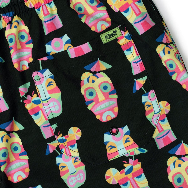 RSVLTS Tipsy Tiki Hybrid Shorts in Black — detail 3