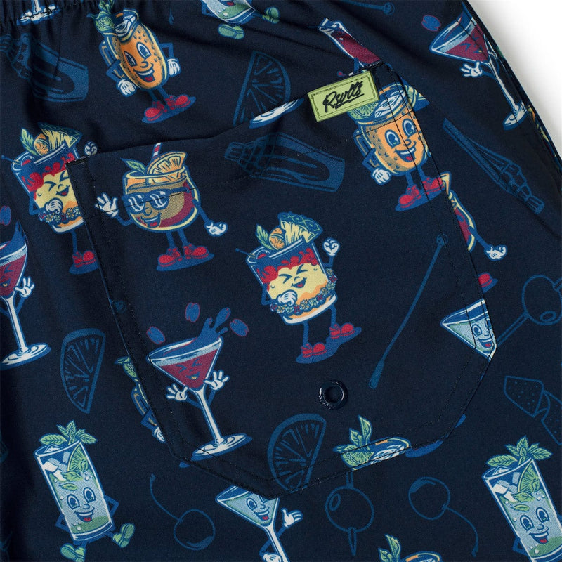 RSVLTS Let's All Go to the Lobby Bar Hybrid Shorts in Blue — detail 2