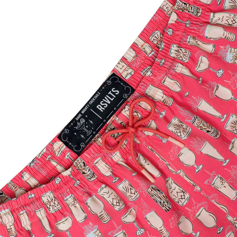 RSVLTS Good Libations Hybrid Shorts in Pink — detail 3