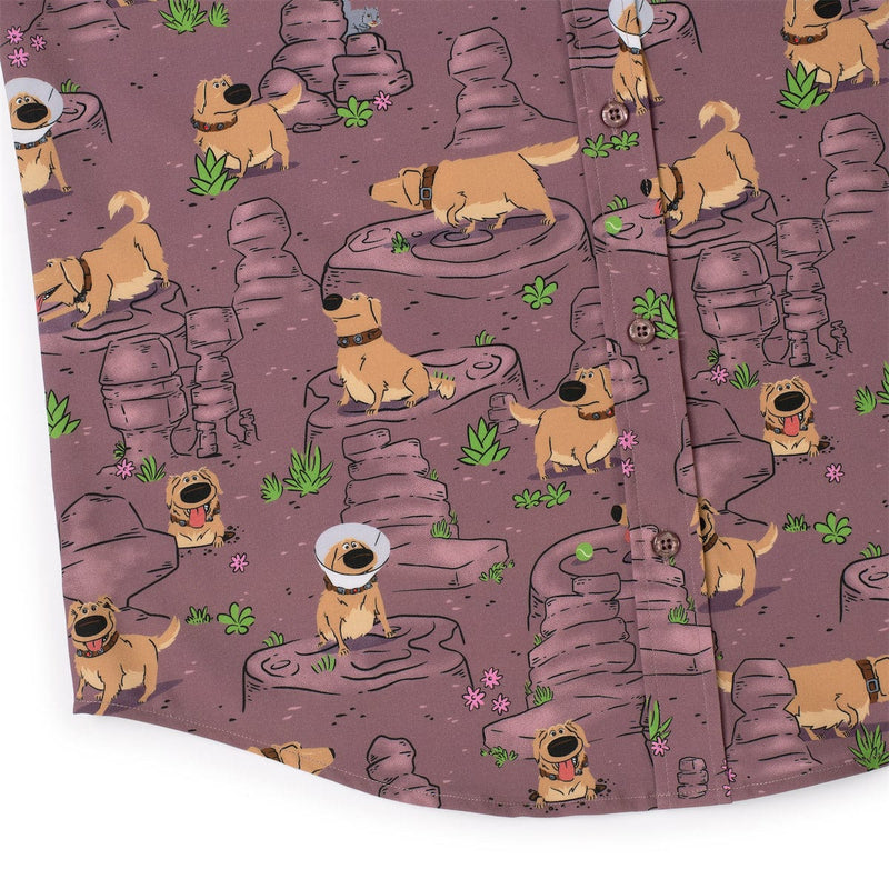 RSVLTS My Name Is Dug KUNUFLEX Short Sleeve Shirt in Brown — detail 7