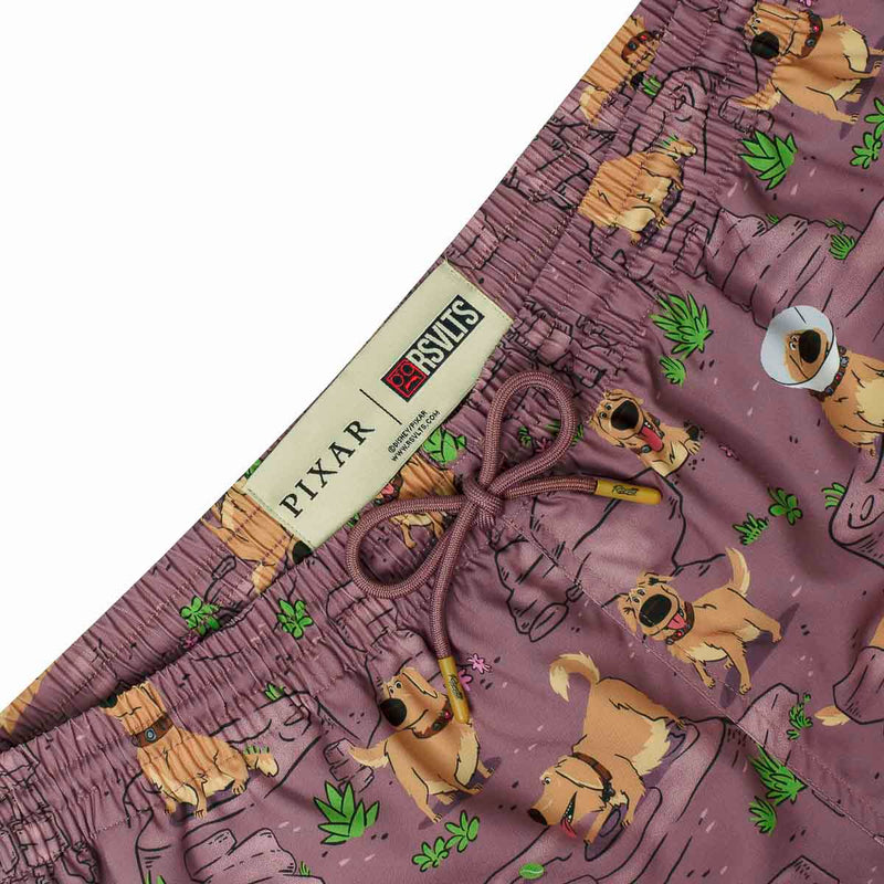 RSVLTS My Name Is Dug Hybrid Shorts in Brown — detail 3