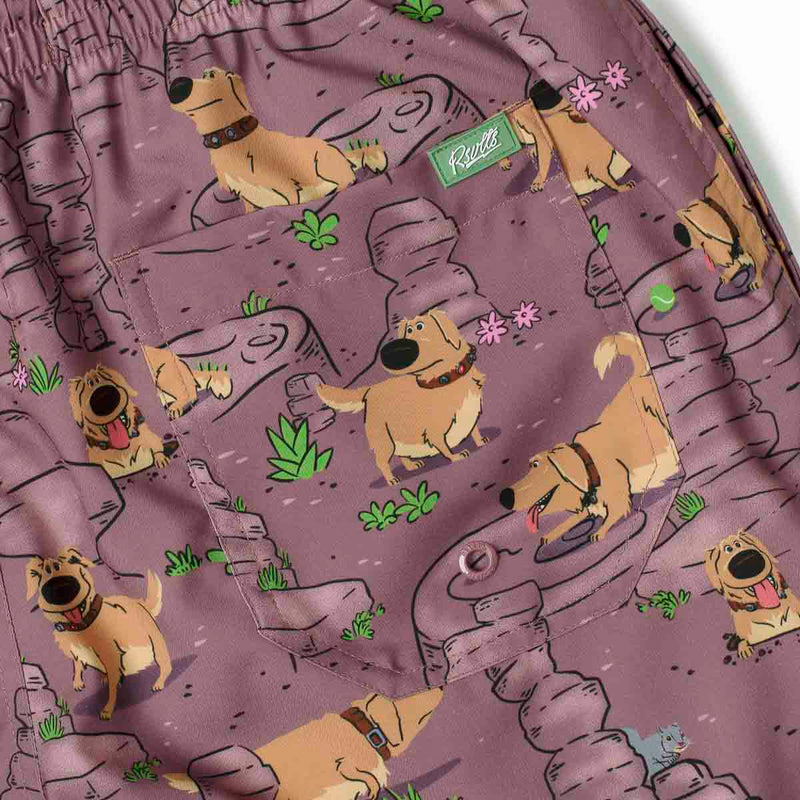 RSVLTS My Name Is Dug Hybrid Shorts in Brown — detail 4
