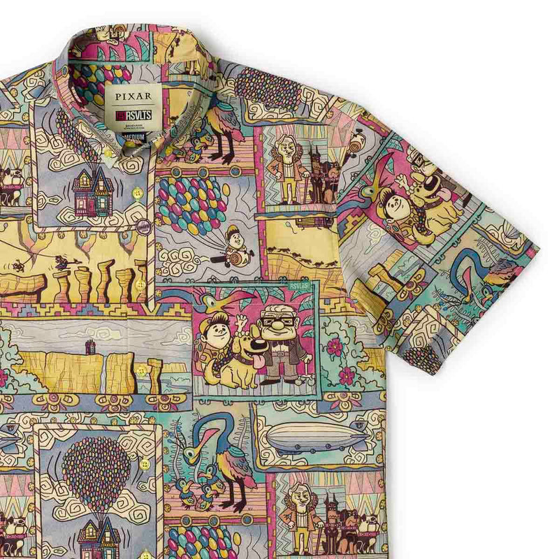 RSVLTS Paradise Found KUNUFLEX Short Sleeve Shirt in Brown — front view