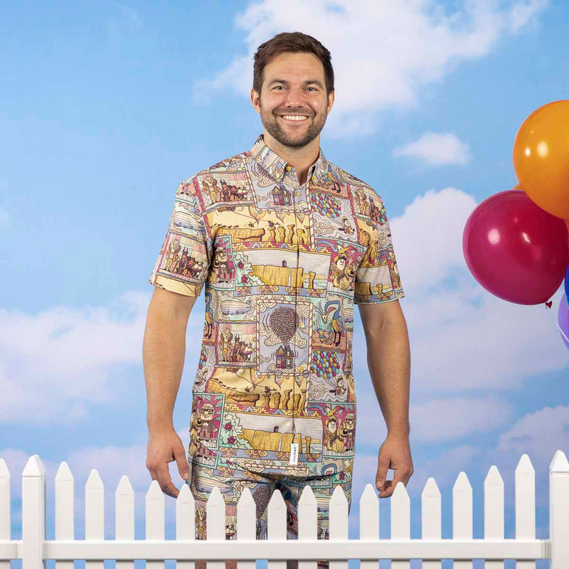 RSVLTS Paradise Found KUNUFLEX Short Sleeve Shirt in Brown — detail 2