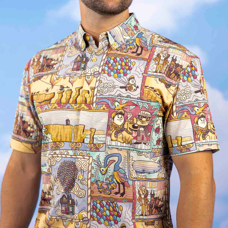 RSVLTS Paradise Found KUNUFLEX Short Sleeve Shirt in Brown — detail 4