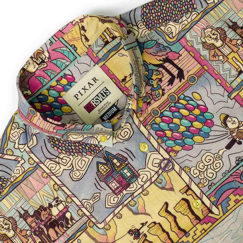 RSVLTS Paradise Found KUNUFLEX Short Sleeve Shirt in Brown — detail 6