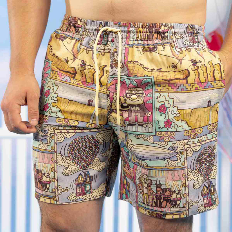 RSVLTS Paradise Found Hybrid Shorts in Brown — detail 2