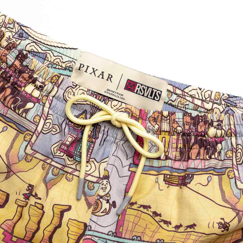 RSVLTS Paradise Found Hybrid Shorts in Brown — detail 3