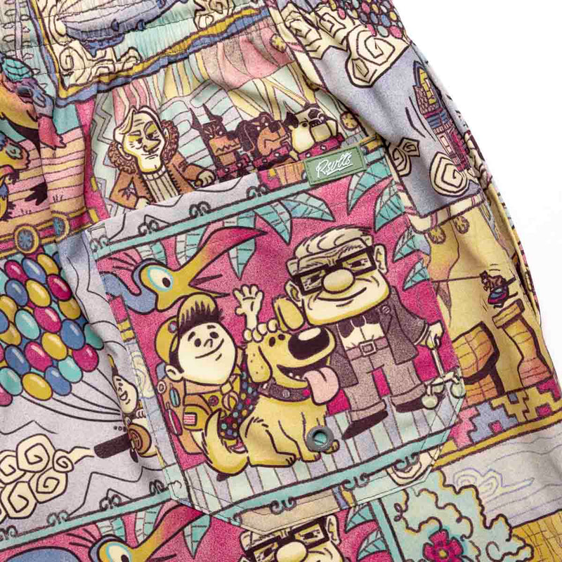 RSVLTS Paradise Found Hybrid Shorts in Brown — detail 4