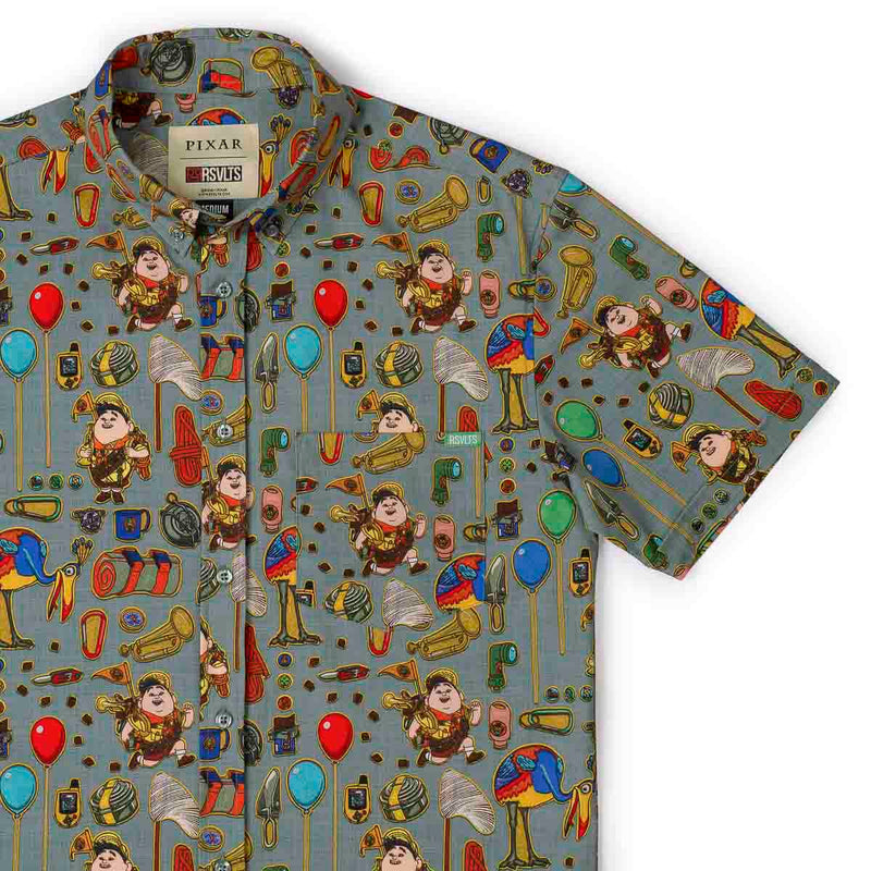 RSVLTS The Wilderness Must Be Explored KUNUFLEX Short Sleeve Shirt in Green — front view