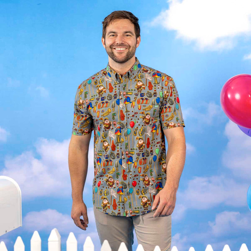 RSVLTS The Wilderness Must Be Explored KUNUFLEX Short Sleeve Shirt in Green — detail 4