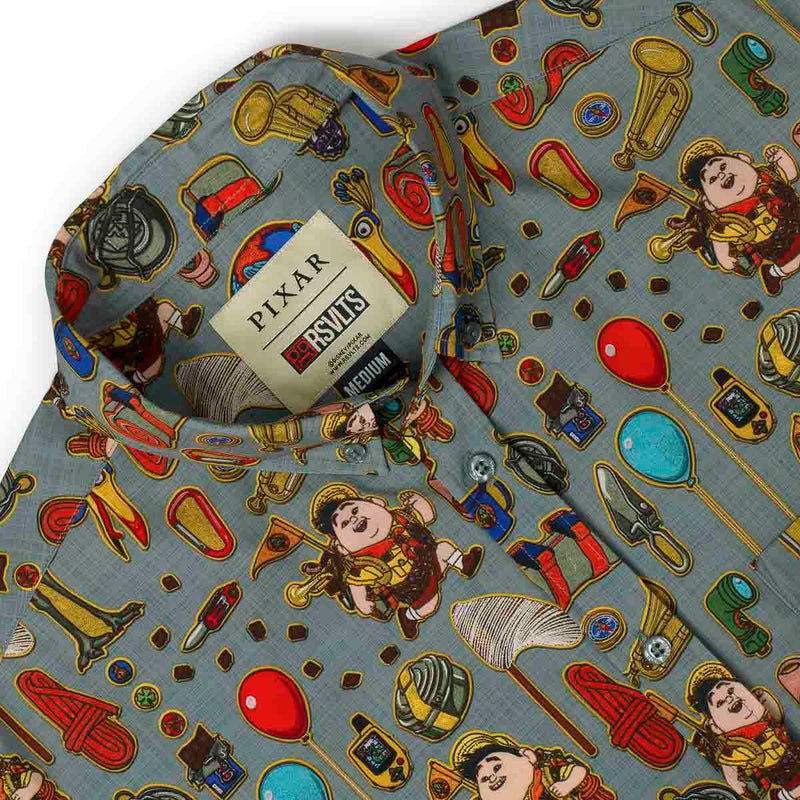 RSVLTS The Wilderness Must Be Explored KUNUFLEX Short Sleeve Shirt in Green — detail 9