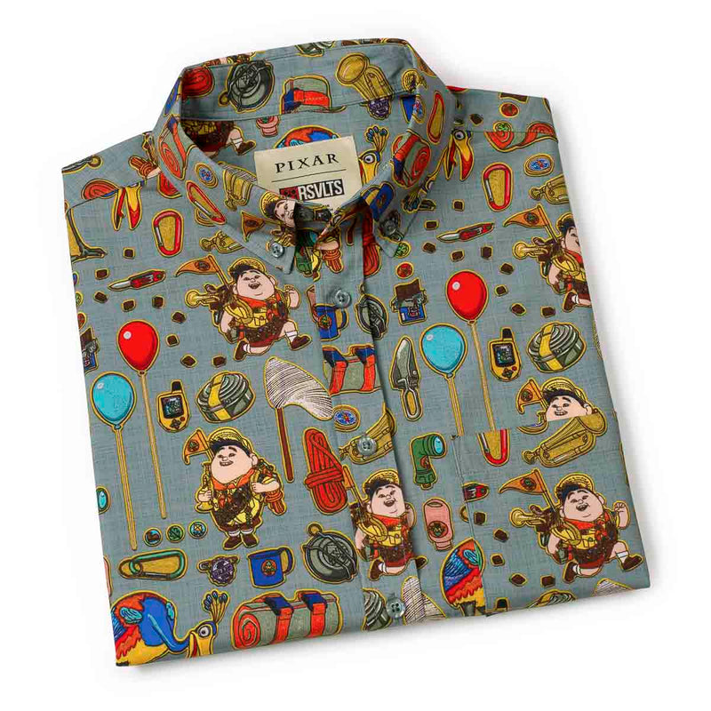 RSVLTS The Wilderness Must Be Explored KUNUFLEX Short Sleeve Shirt in Green — detail 10