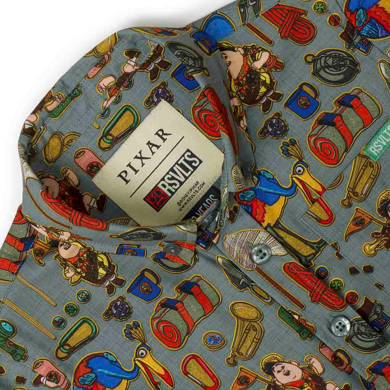 RSVLTS The Wilderness Must Be Explored Preschool KUNUFLEX Short Sleeve Shirt in Gray — detail 3
