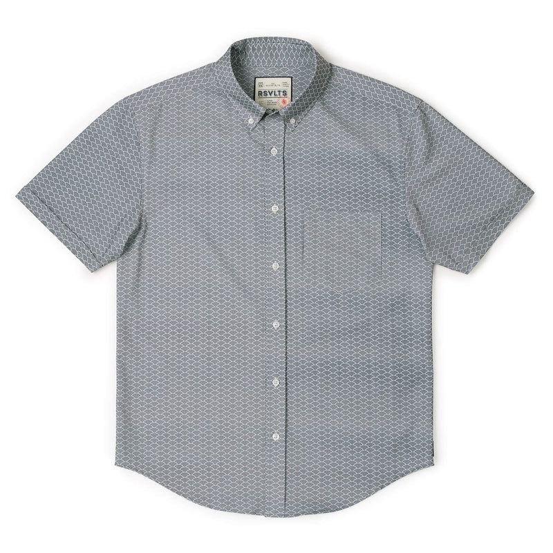 RSVLTS The Seaside KUNUFLEX Short Sleeve Shirt in Blue — detail 5
