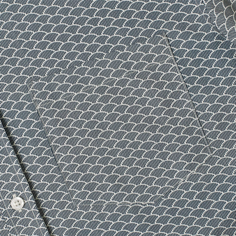 RSVLTS The Seaside KUNUFLEX Short Sleeve Shirt in Blue — detail 6